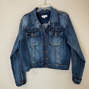 Lila Ryan Womens 
Stretch Denim Trucker
Women’s Jacket Blue Jean Sz XXL